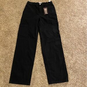 BRAND NEW Walmart wide leg black cargo jeans